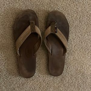 Rainbow flip flops